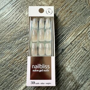 Nailbliss Long Coffin Holographic Glitter Nails